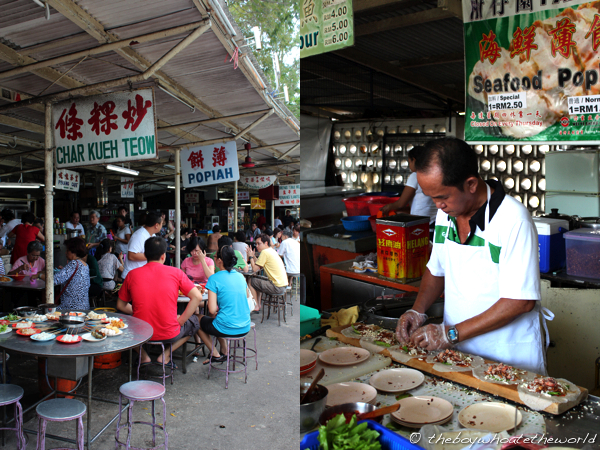 Char Kway Teow - a popular Penang street food dish with noodles, prawns, cockles, and Chinese sausage, cooked in a wok over high heat