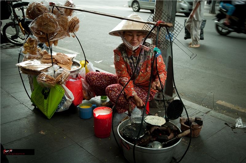 Pho being prepared on the streets of Hanoi