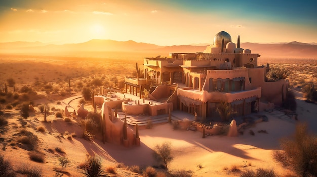 A wide shot of the Huntington Desert Garden, showcasing the diverse collection of cacti and succulents, with a focus on the Boojum Tree and Golden Barrel Cactus.