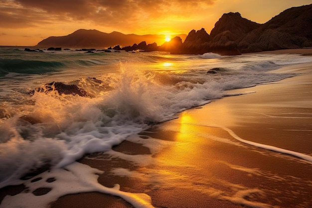 Pfeiffer Beach Keyhole Arch at Sunset