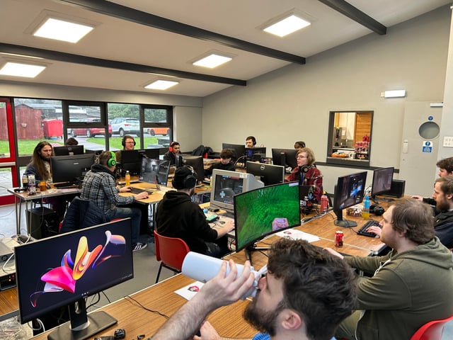 A group of Valorant Game Changers players celebrating a victory, highlighting their teamwork and skill.