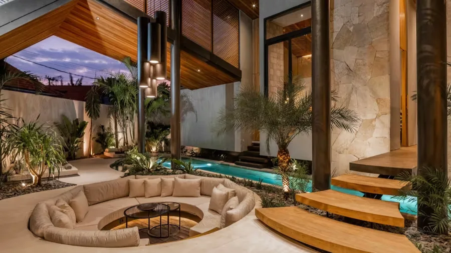 Treehouse interior with open living space