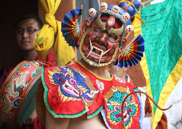 Bhutanese dancers in Thimphu Tshechu festival