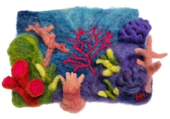 Coral fragments being prepared for attachment to artificial reefs.