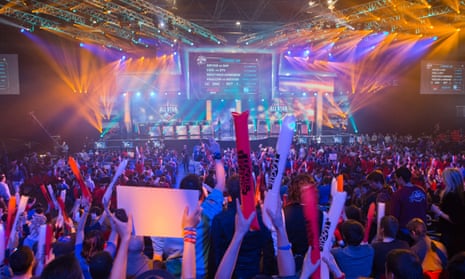 A wide shot of the empty stage with the broken Aegis, focusing on the vast emptiness and the feeling of isolation. The lighting is even dimmer, casting long shadows.