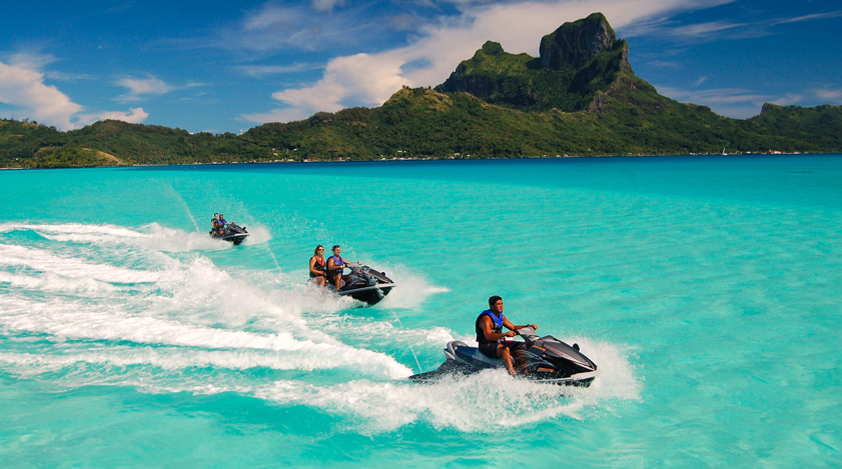 Jet Skiing in Bora Bora Lagoon