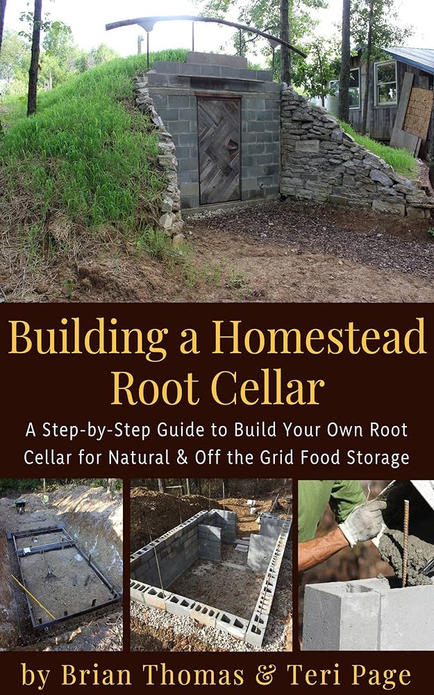 Hand-drawn root cellar blueprint on a notepad