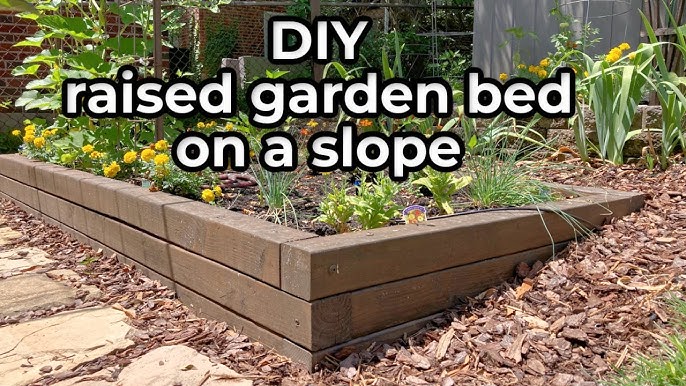 Leveling the ground for a raised bed.