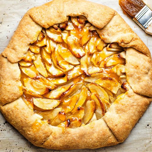 Image of a rustic apple tart
