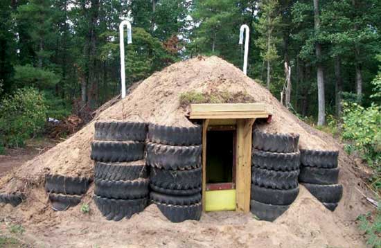 A well-stocked and organized root cellar