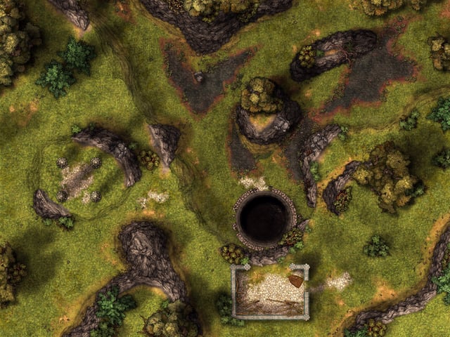 A view from above in Baldur's Gate 3 looking over a valley.