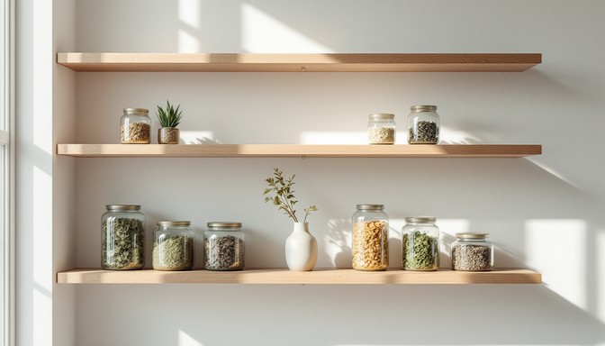 Various green herbs hanging upside down to dry