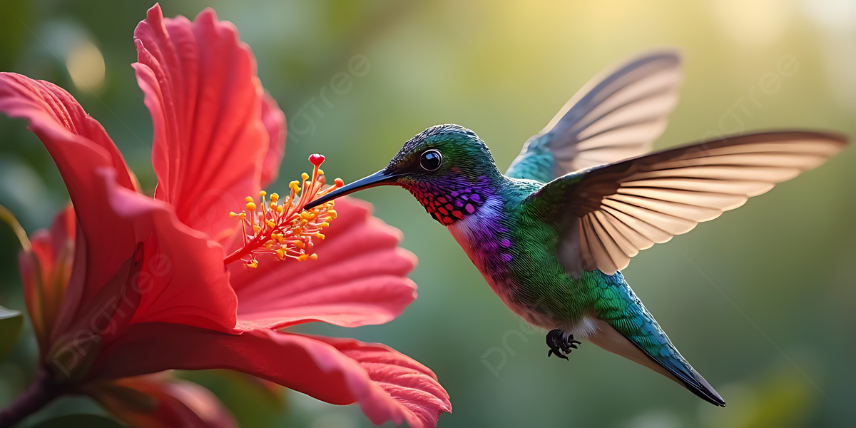 Warm sunset garden wildflowers bird feeder
