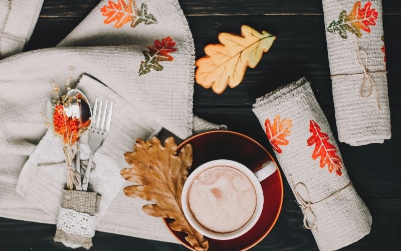 autumn kitchen scene