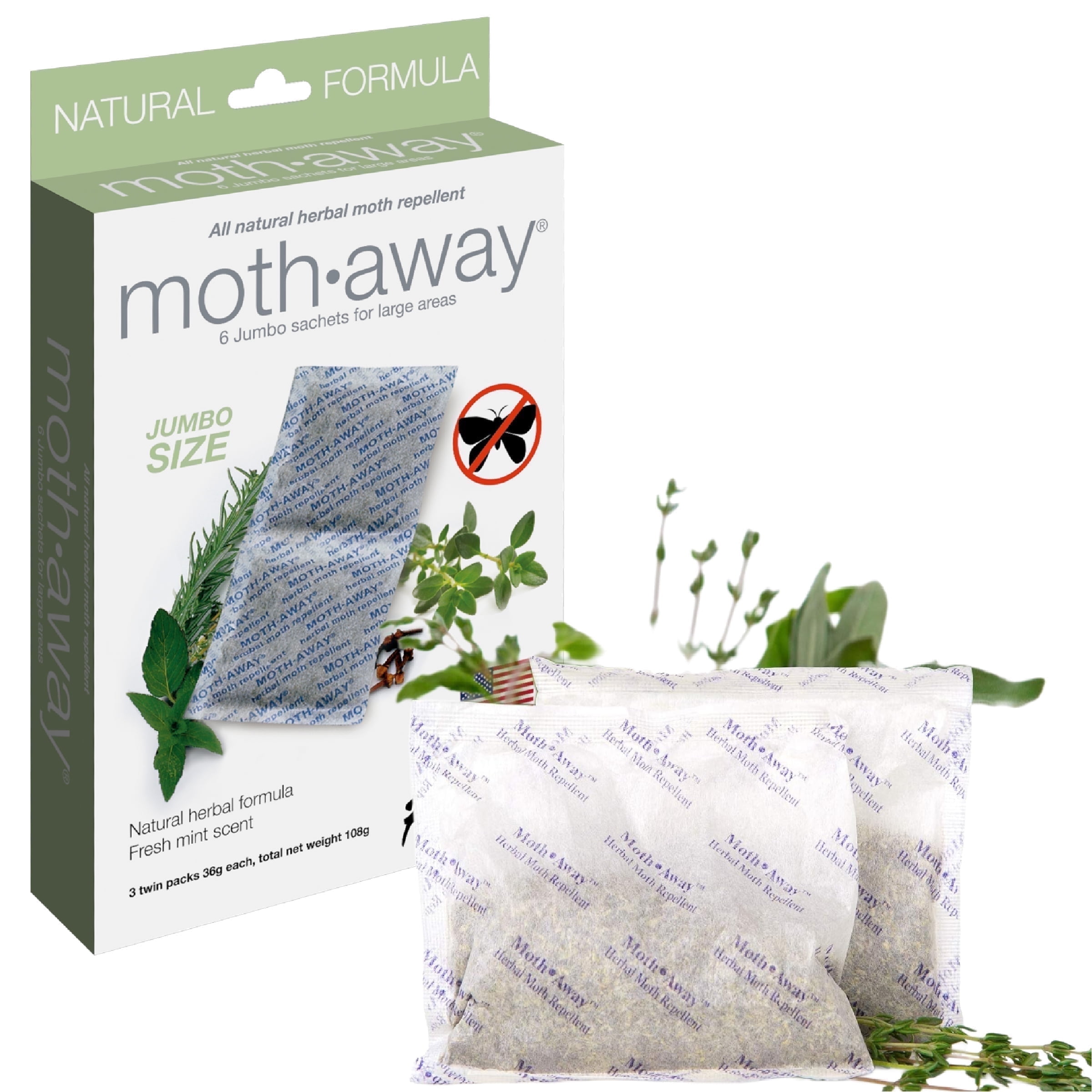 Close-up lavender rosemary dried herbs linen sachet
