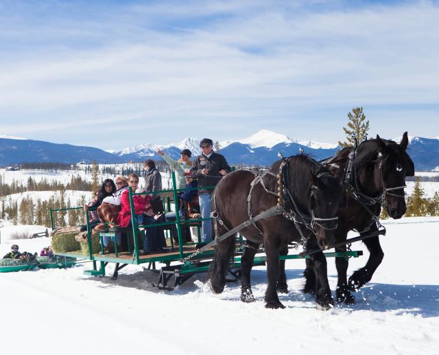 A family snow tubing