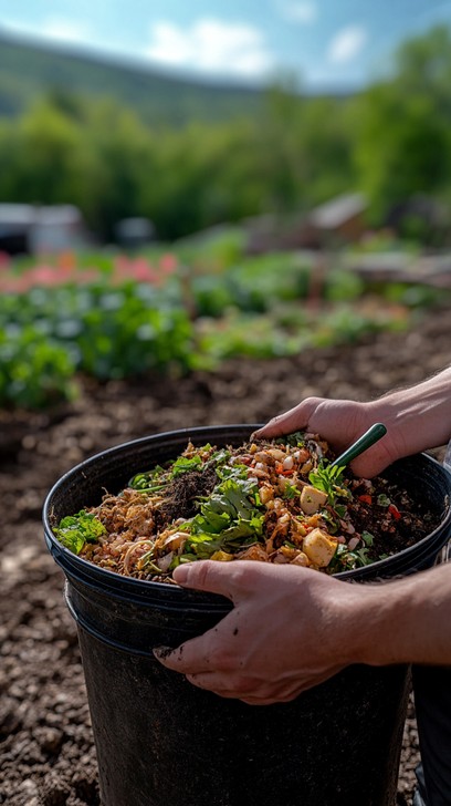 Garden compost bucket