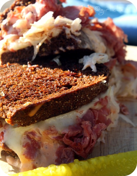 Hearty reuben sandwich