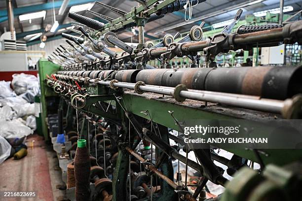 A weaver demonstrating the 